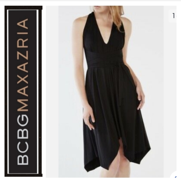 BCBGMaxAzria Dresses & Skirts - BCBG Maxazria Dara Belted Jersey Dress Black Size XS